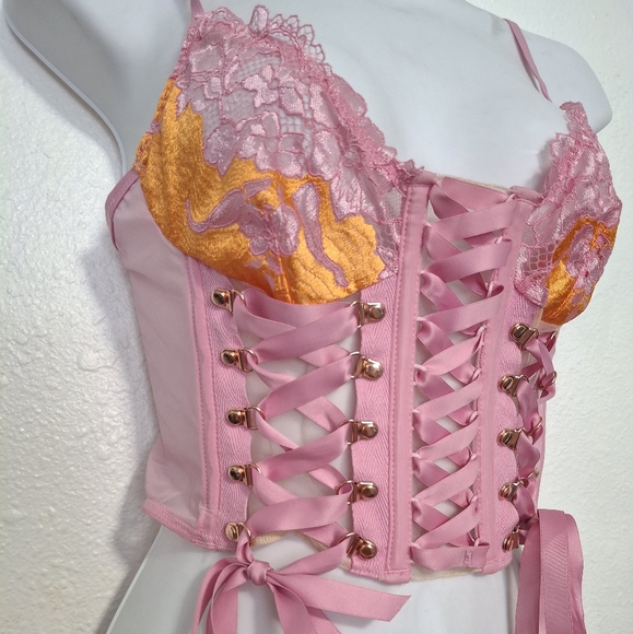 Savage X Fenty Lace Up Cami Corset Style Bra Cami - Picture 4 of 6